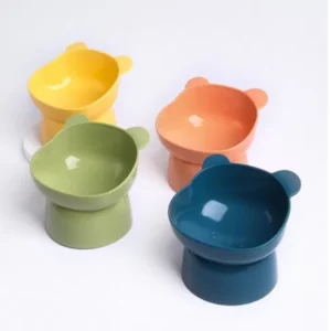 gamelle plastique surélevée ours pour chien et chat
