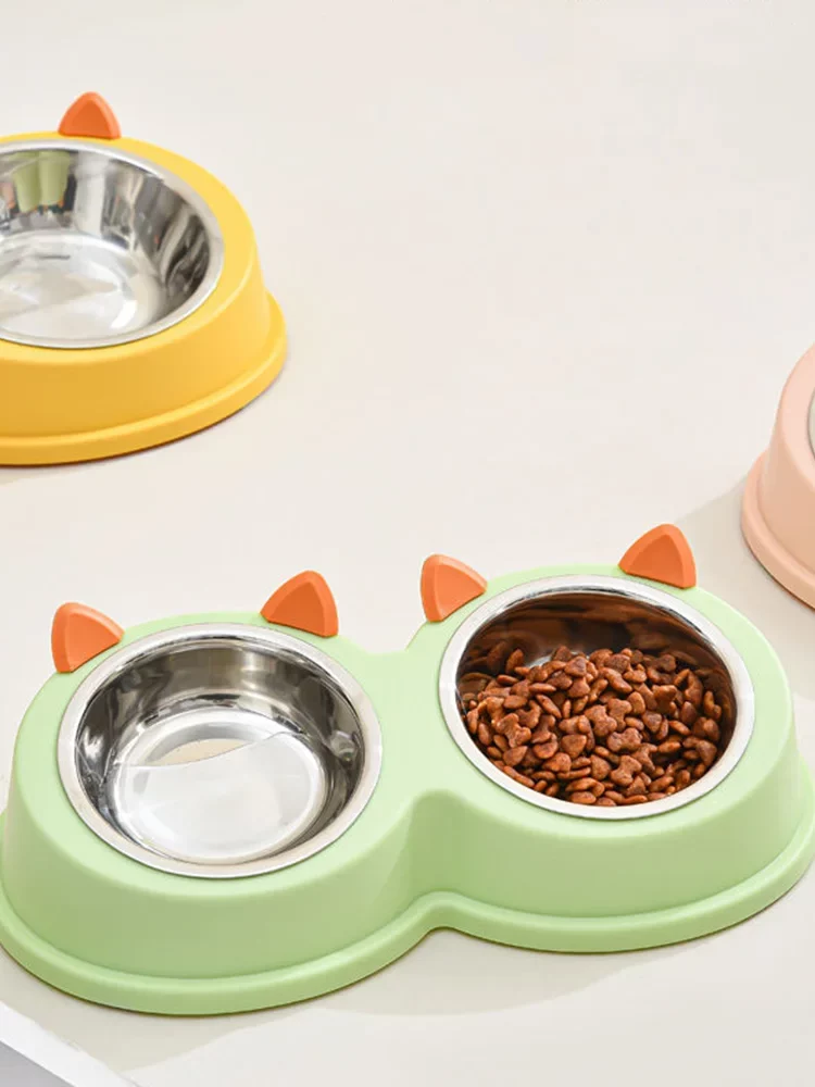gamelle double inox chat pour chien et chat