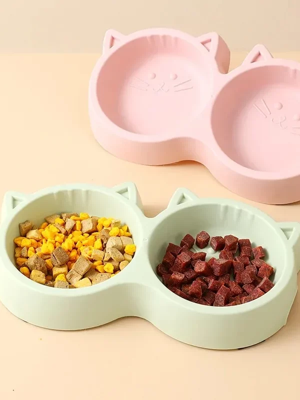 gamelle double oreille de chat pour animaux