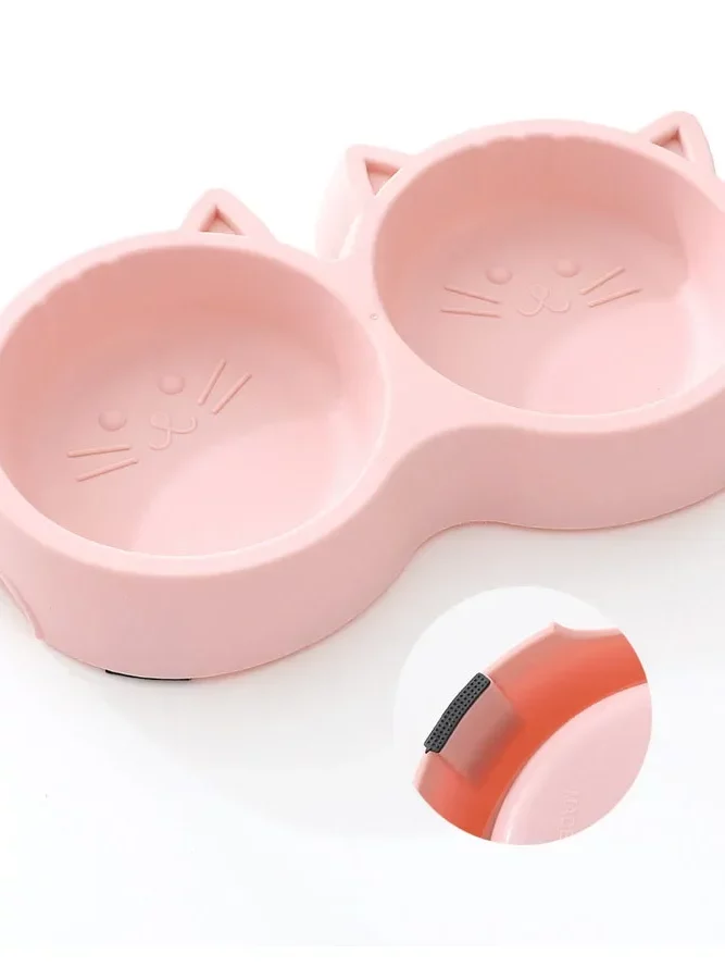 gamelle double oreille de chat pour chien et chat