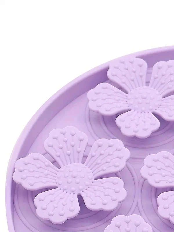 gamelle anti glouton silicone fleur pour animal