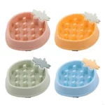gamelle anti glouton fraise pour animaux
