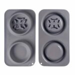 gamelle chien anti-glouton silicone gris