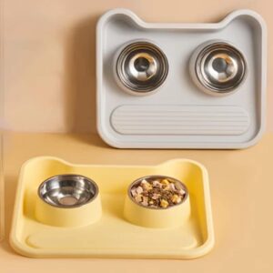 Gamelle Chat Plastique Double pour animaux