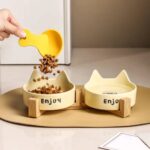 gamelle céramique chat double pour chiens et chats