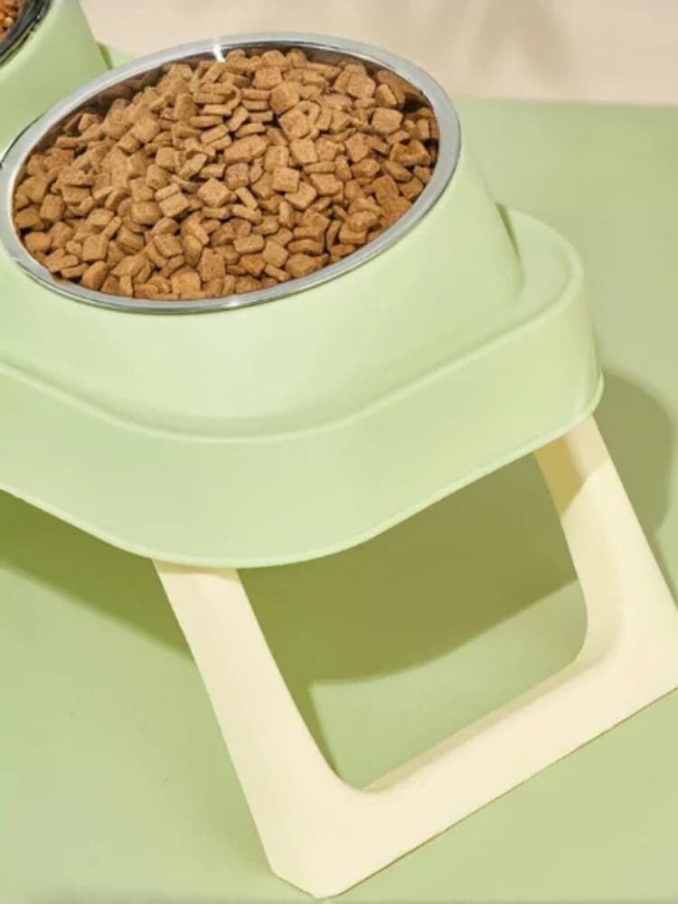 gamelle double surélevée inclinée pour animal