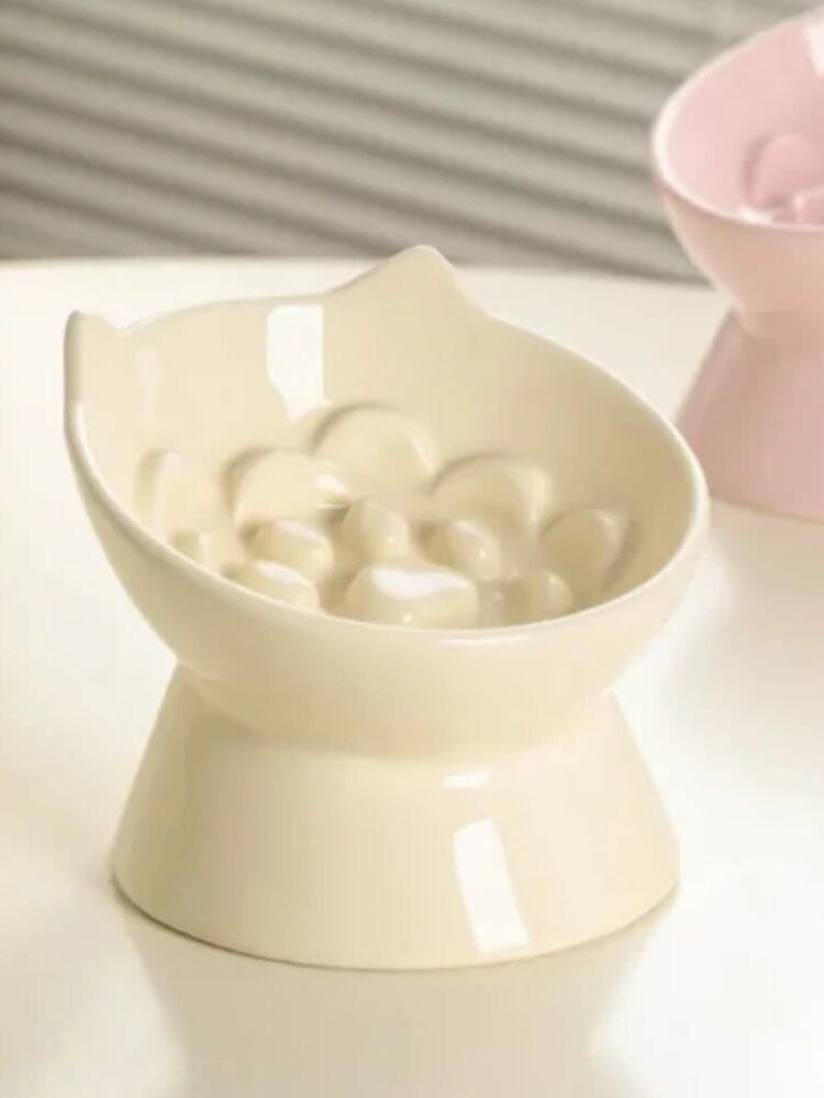 gamelle anti glouton inclinée chat pour animal