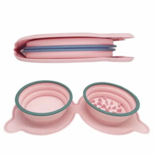 gamelle pliable anti glouton double pour chien