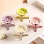 gamelle anti-glouton chien surélevée pour chiens et chats