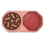 Gamelle Anti-Glouton Chien Double pour chien et chat