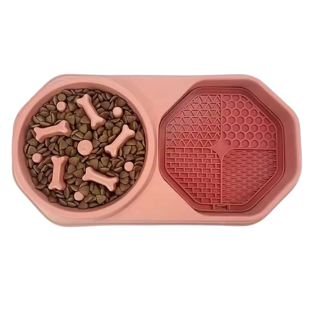 Gamelle Anti-Glouton Chien Double pour chiens et chats