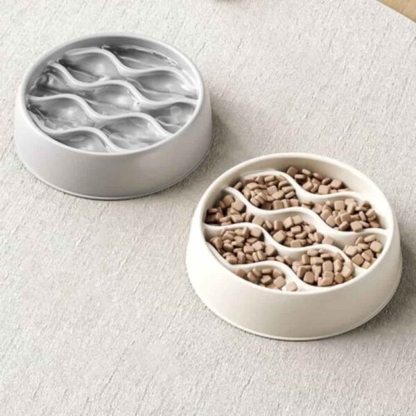 Gamelle Anti-Glouton Chat Vague pour animaux