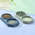 Gamelle anti-glouton en plastique durable pour chiens