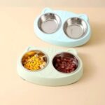 gamelle chat double inox pour animaux