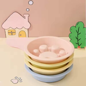 gamelle anti glouton plastique patte pour chiens et chats