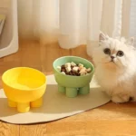 gamelle chat plastique surélevée pour chien et chat