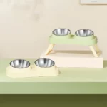 gamelle double surélevée inclinée pour chiens et chats