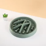 Gamelle Anti-Glouton Chien Plastique vert
