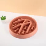 Gamelle Anti-Glouton Chien Plastique orange