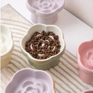 gamelle anti-glouton chat surélevée pour animal