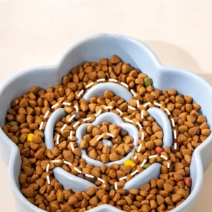 Gamelle Anti-Glouton Chien Fleur pour chiot et chaton