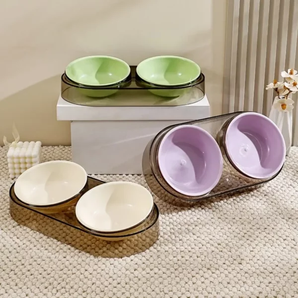 gamelle chien plastique double pour animaux