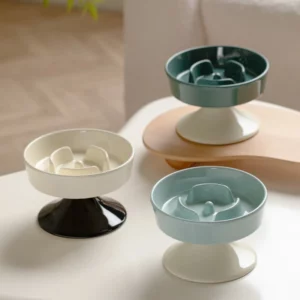 Gamelle anti-glouton céramique surélevée pour chien
