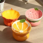 gamelle céramique surélevée fruit pour chien et chat