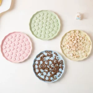 gamelle anti glouton relief patte pour chien et chat