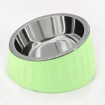 Gamelle Chien Inox Inclinée vert