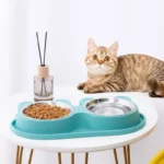 gamelle double ours pour chiens et chats