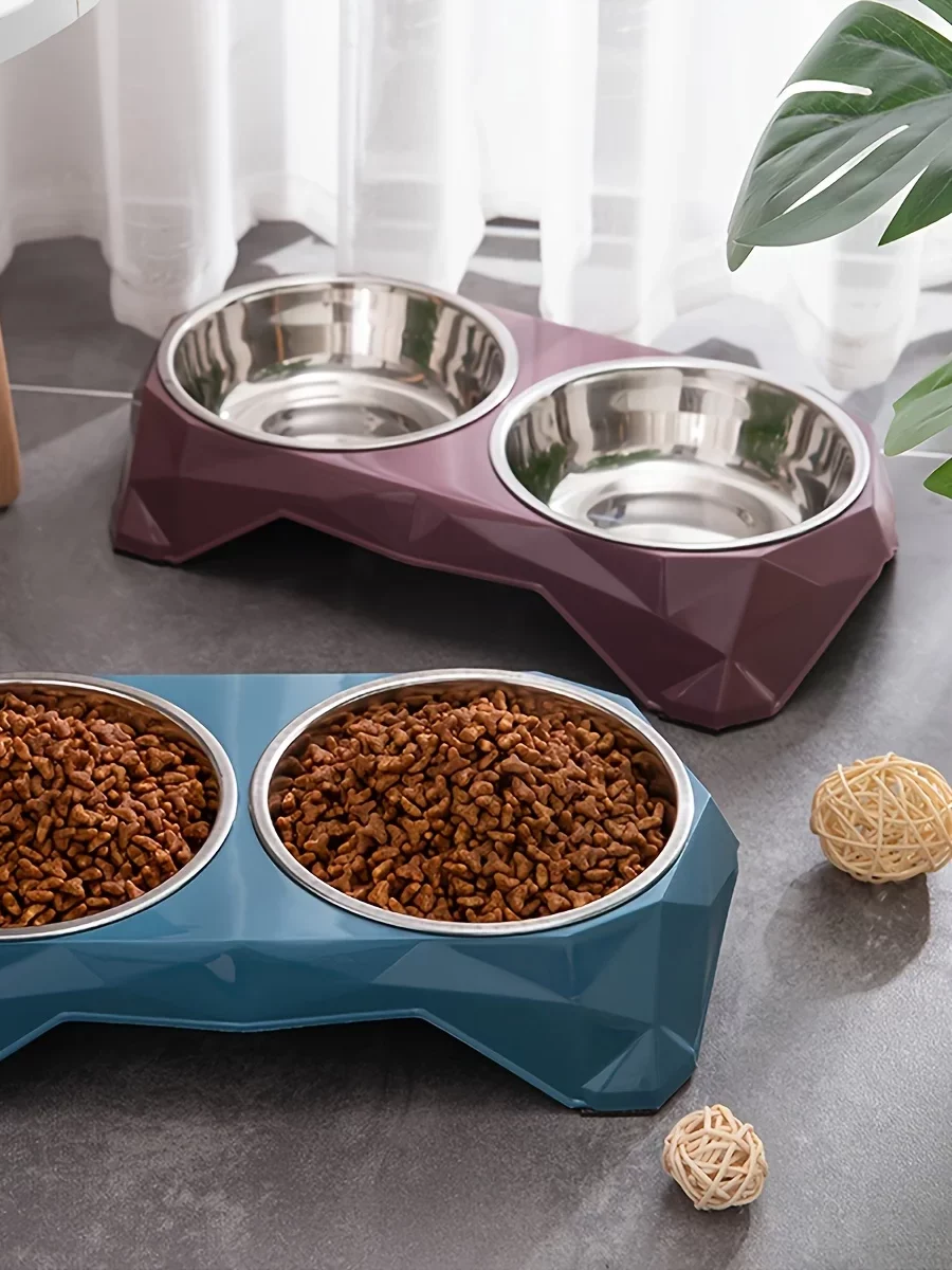 gamelle double antidérapante inox pour animaux