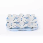 Gamelle Anti-Glouton silicone fleur bleu