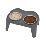 gamelle double inox surélevée pour animaux