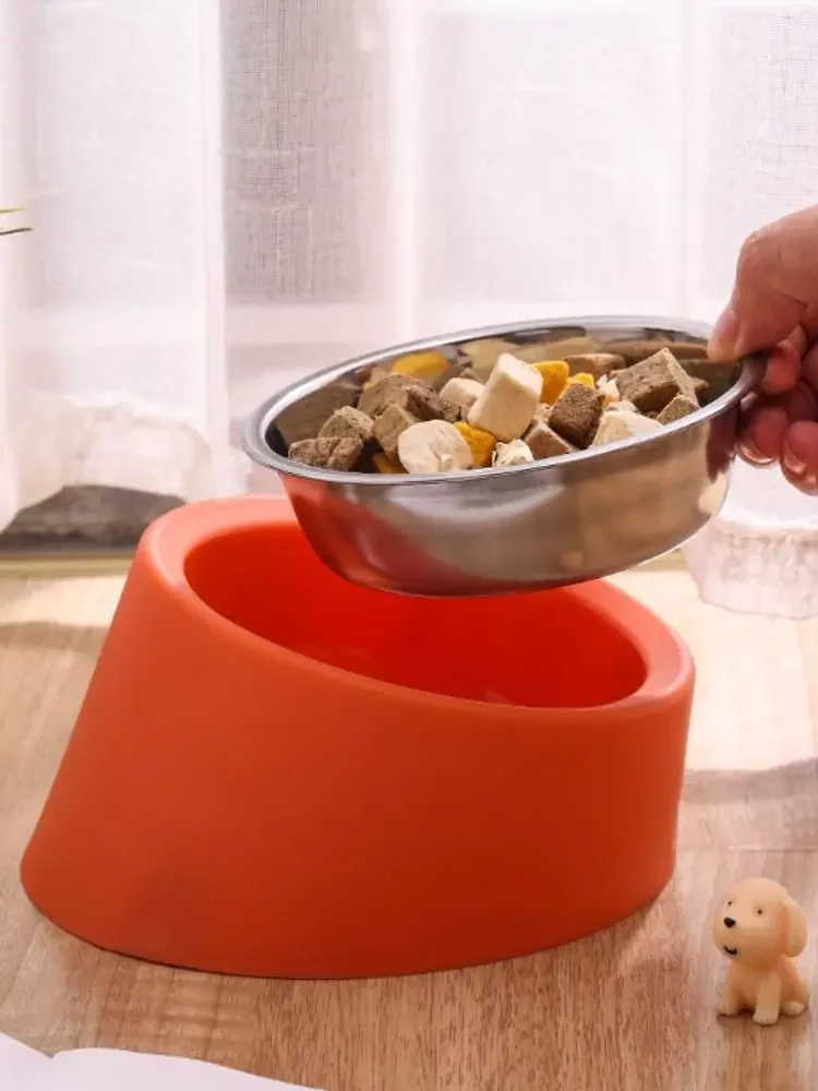 gamelle chat inox inclinée pour animaux