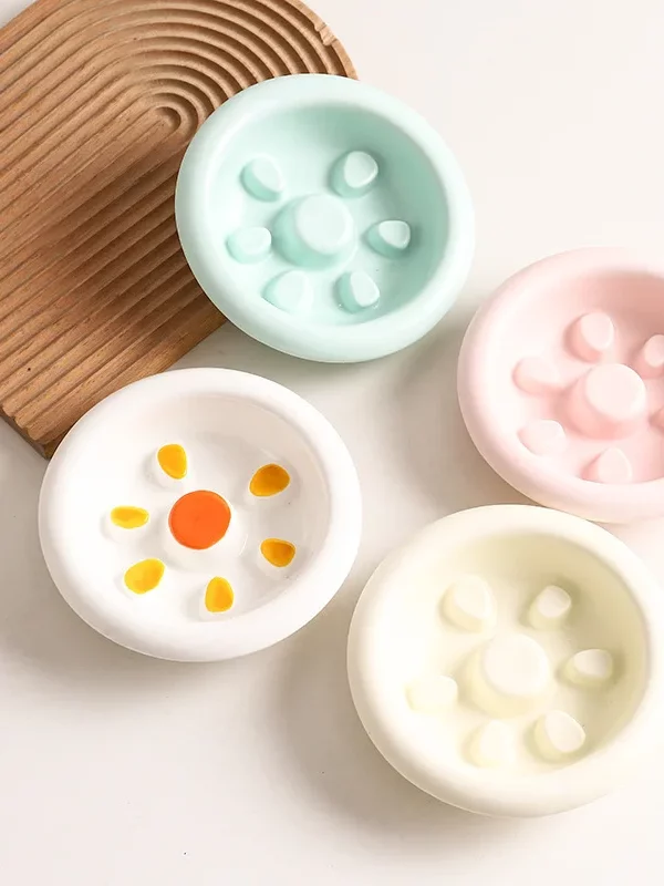 Gamelle anti glouton en céramique avec motif soleil pour chiens