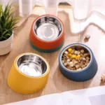gamelle chat inox inclinée pour chien et chat