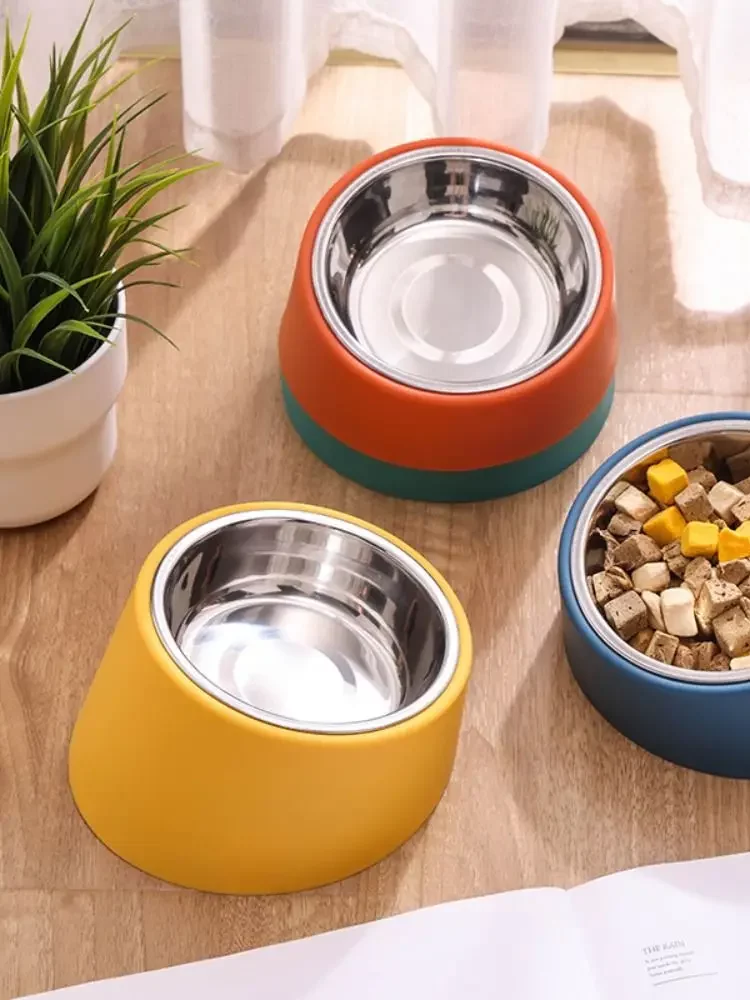 gamelle chat inox inclinée pour chien et chat