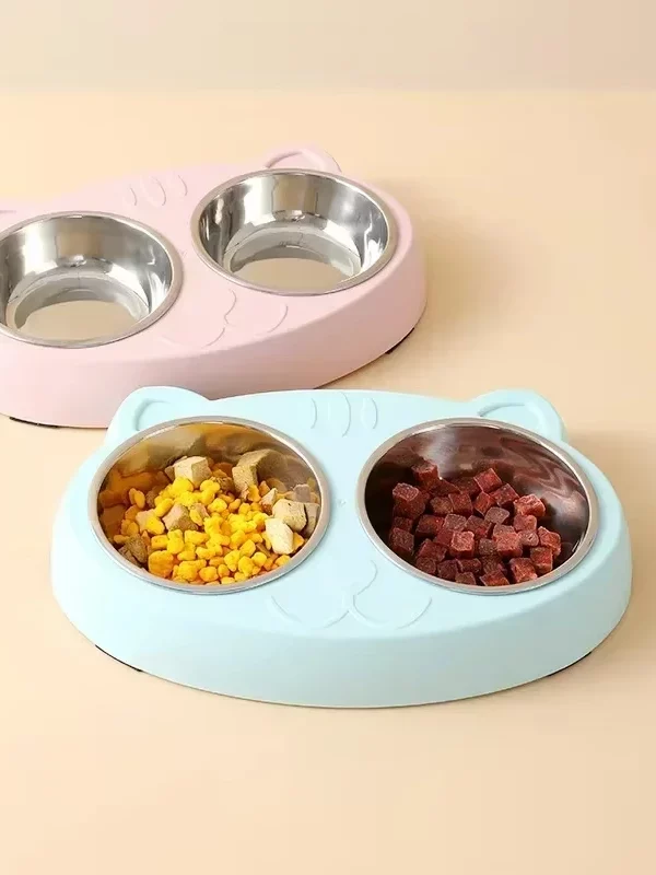 Gamelle en inox pour chat, élégante et fonctionnelle, anti-glisse