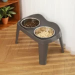 gamelle double inox surélevée pour chiens