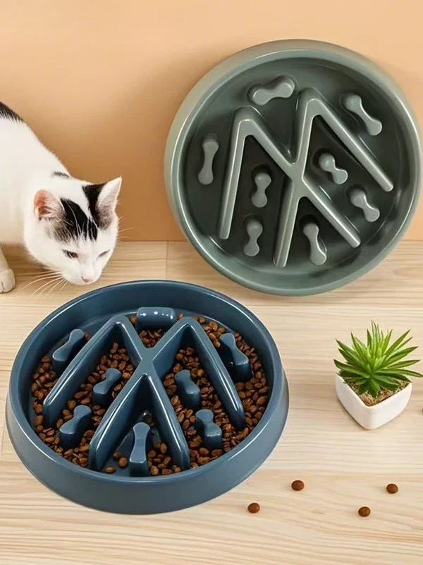 Gamelle Anti-Glouton Chien Plastique pour chiens et chats