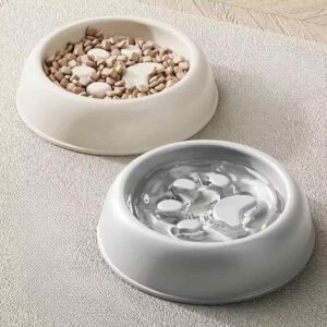 gamelle anti glouton chien patte pour chien et chat