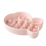 gamelle anti-glouton chien poisson rose