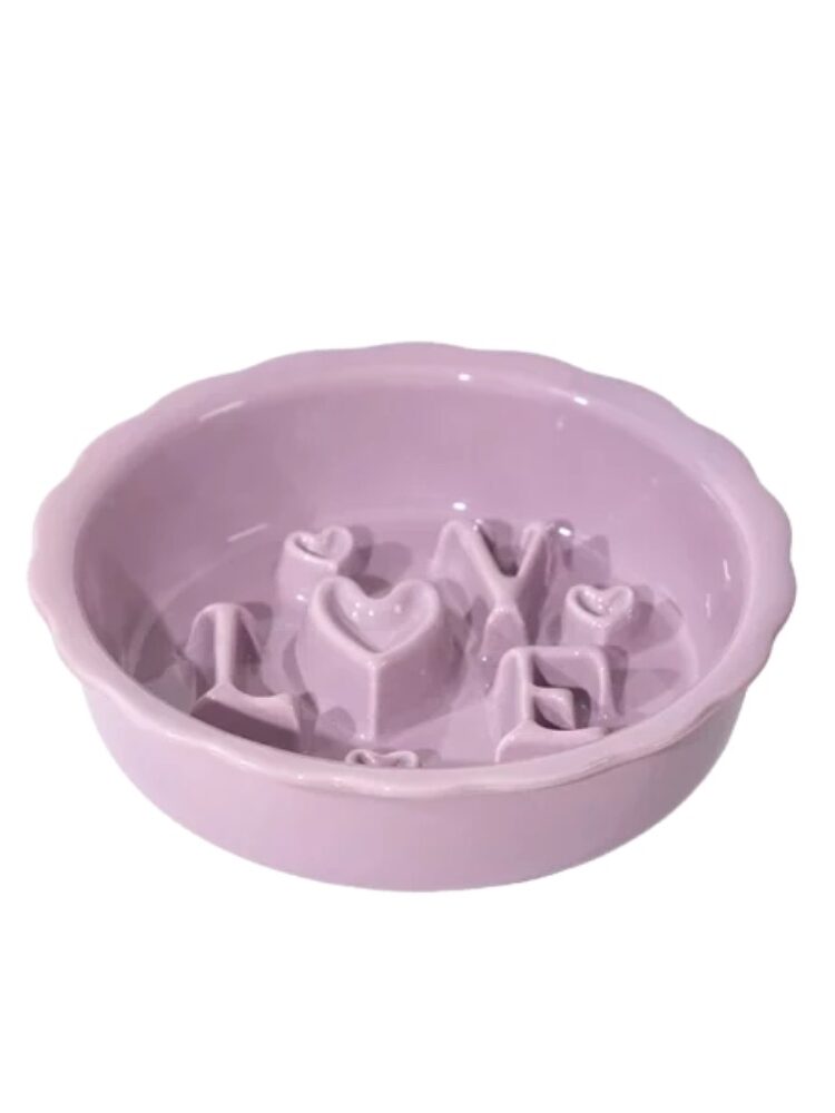 Gamelle Anti Glouton Chien Amour pour chiens et chats