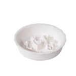 gamelle anti glouton chien amour blanc
