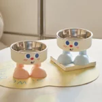 Gamelle Chien Inox Surélevée pour chiot et chaton