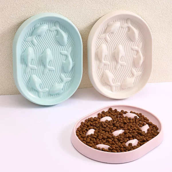 Gamelle Anti Glouton Chat Poissons pour chien et chat