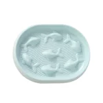 Gamelle Anti Glouton Chat Poissons bleu