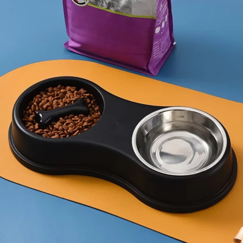 gamelle chat double anti glouton pour chiens et chats