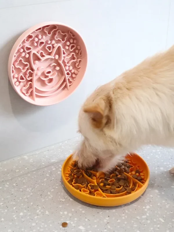 gamelle anti glouton chiens silicone pour chiens et chats